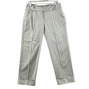 Eddie‎ Bauer Mercer Fit Capri Pants Womens 8 Gray Stretch Cuff 25" Inseam